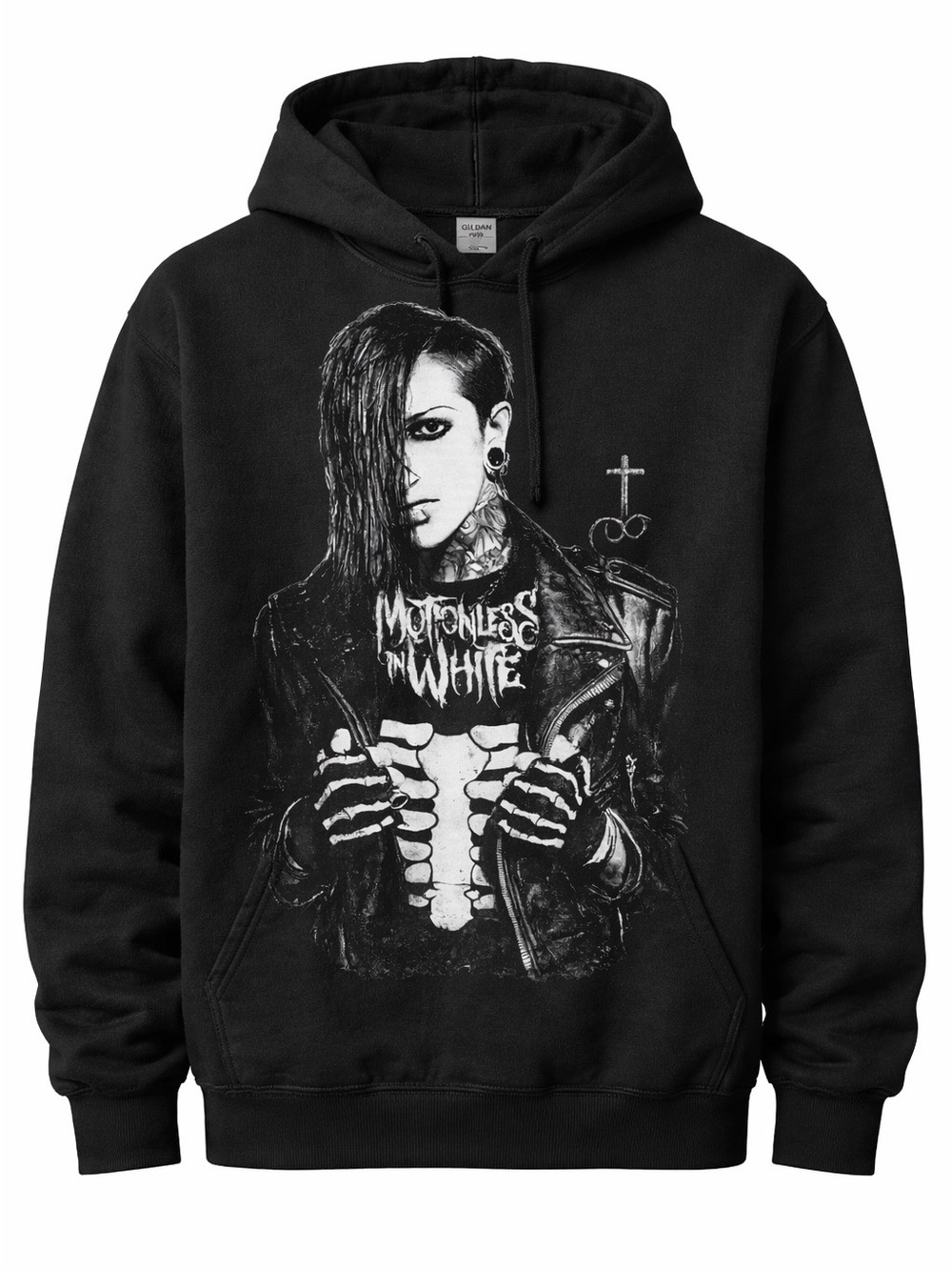 Motionless in White. Hoodie Gildan Sz S-2XL.
